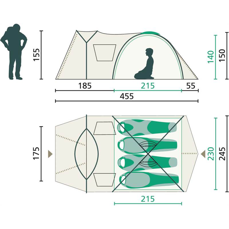 Jack Wolfskin Grand Illusion IV 4 Person Tent-5